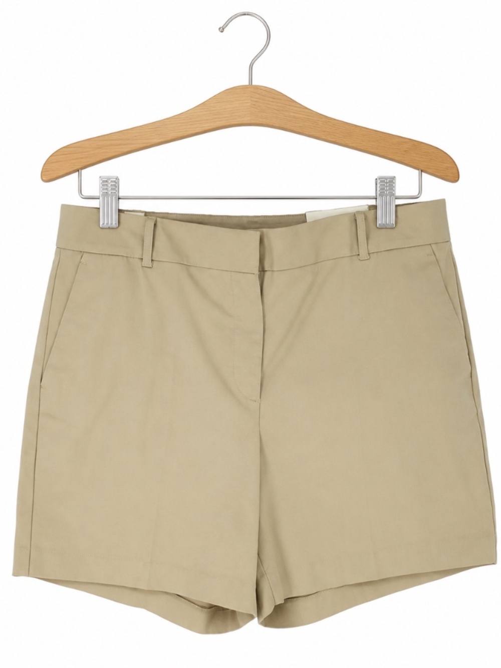 NWT LOFT Khaki Flat Front Chino Shorts Size 10